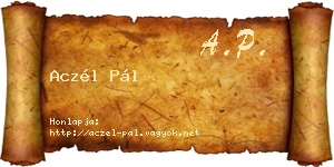 Aczél Pál névjegykártya