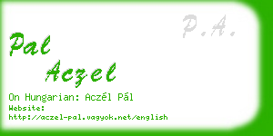 pal aczel business card
