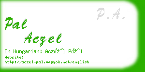 pal aczel business card